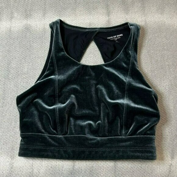 Year of Ours Velour Sports Bra Crop Top Size Medium - Picture 3 of 10
